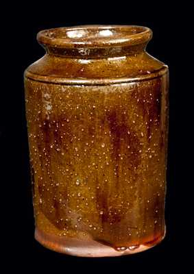 Redware Jar with Manganese Drips