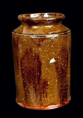 Redware Jar with Manganese Drips