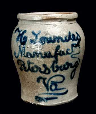 Lowndes, Petersburg, VA Half-Gallon Stoneware Crock