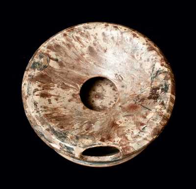 Rare Redware Spittoon Signed BAECHER / WINCHESTER