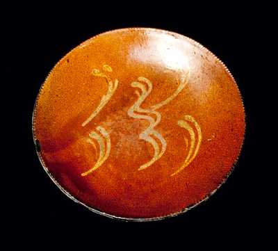 Slip-Decorated Redware Plate