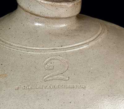 Stoneware Jug Signed N. CLARK / PARKERSBURG (WV)