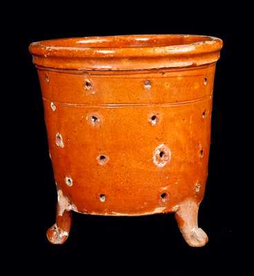 Redware Footed Collander