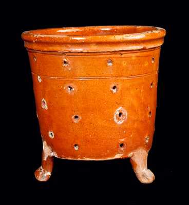 Redware Footed Collander