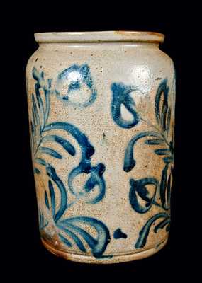 Heavily-Decorated Stoneware Crock, Baltimore circa 1825