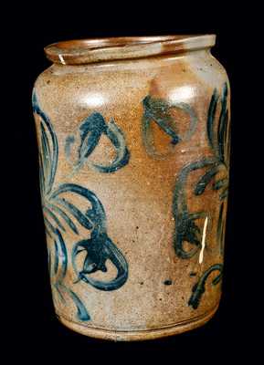 Heavily-Decorated Stoneware Crock, Baltimore circa 1825