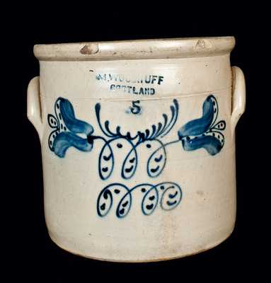 5 Gal. M WOODRUFF / CORTLAND Stoneware Crock