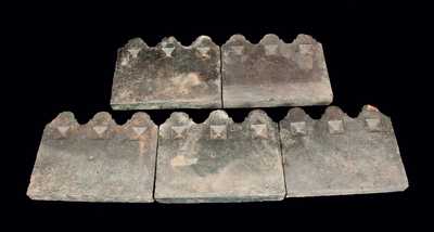 Lot of Five: Georgia Slave Tiles