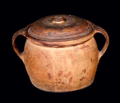 Very Rare Lidded Bean Pot Impressed OTT, Frederick, MD