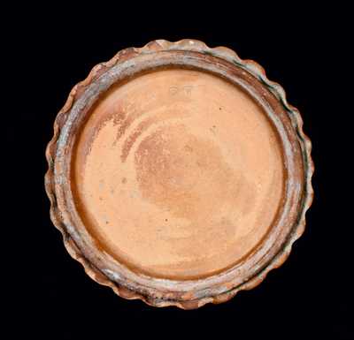 Rare Crimped-Rim Flowerpot Saucer Impressed OTT, Frederick, MD