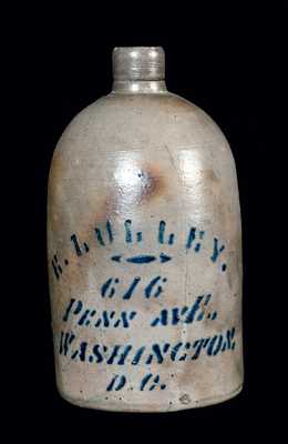 Rare E. LULLEY / WASHINGTON, D.C. Stoneware Advertising Jug