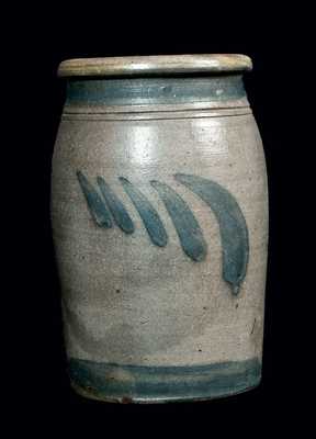 Western PA Stoneware Jar with Freehand Decoration