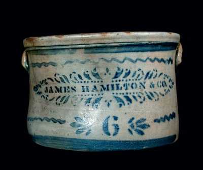 Rare JAMES HAMILTON & CO. Stoneware Cake Crock