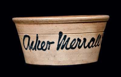 New Jersey Stoneware Bowl w/ Script Advertising 