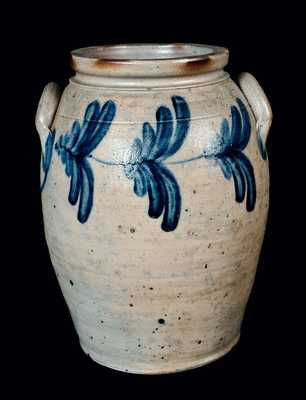 Four-Gallon Ovoid Baltimore Stoneware Crock