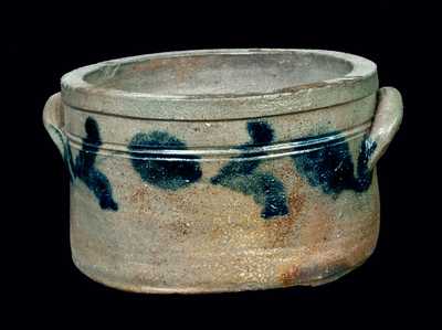 Cobalt-Decorated Stoneware Cake Crock, Mid-Atlantic origin