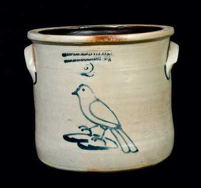 COWDEN & WILCOX Stoneware Jar with Bird on Stump