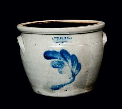 L. H. YEAGER / ALLENTOWN, PA Stoneware Cream Jar