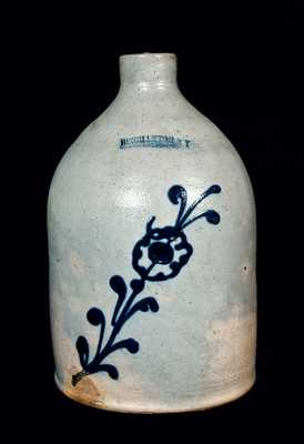 BINGHAMTON, NY Stoneware Jug with Floral Decoration