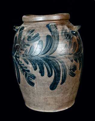 Baltimore Stoneware Jar with Tulip Decoration, circa 1825