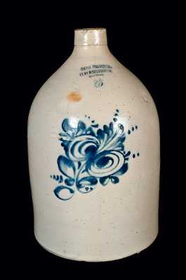 Stoneware Jug with Boston Advertising