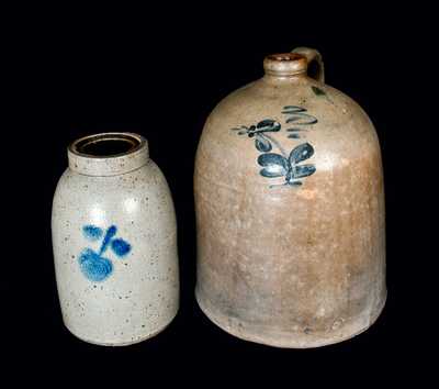 Lot of Two: Ohio Stoneware Canning Jug and Midwestern Jug