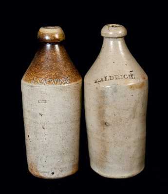 Lot of Two: Stoneware Bottles, Including One Dated 1852