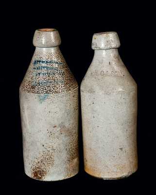 Lot of Two: Stoneware Bottles, Including SMITH & SNOW'S WHITEROOT / 1873