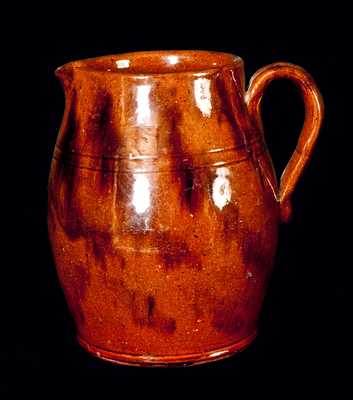 Pennsylvania Redware Pitcher with Manganese Streaks