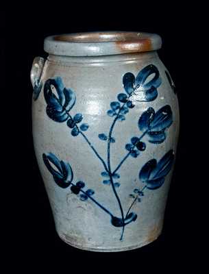 Heavily Decoration Stoneware Jar attrib. Lowndes, Petersburg, Virginia