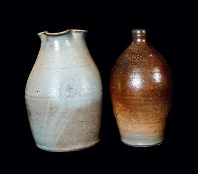 Lot of Two: North Carolina Stoneware Pitcher and Jug