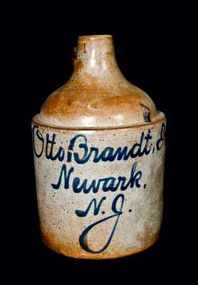 Newark, NJ Stoneware Script Jug