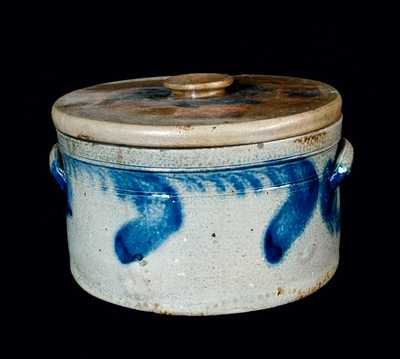 Remmey, Philadelphia Stoneware Butter Crock with Lid