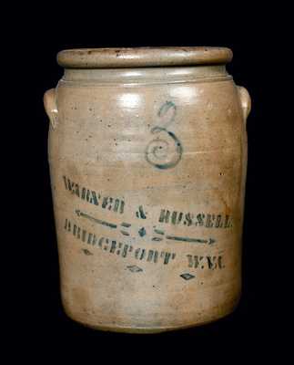 WARNER & RUSSELL / BRIDGEPORT, W. VA. Stoneware Jar