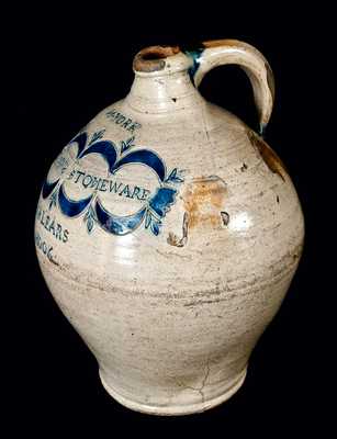 Exceptional Large Ovoid COMMERAWS STONEWARE Jug, Thomas Commeraw