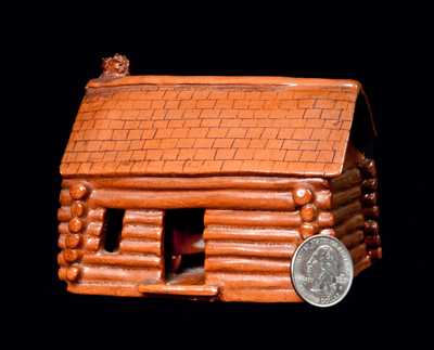 Probably Pennsylvania Redware Log Cabin