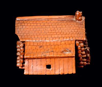 Probably Pennsylvania Redware Log Cabin