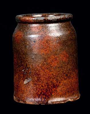 Rare Lead-Glazed Redware Jar Impressed OTT, Frederick, MD