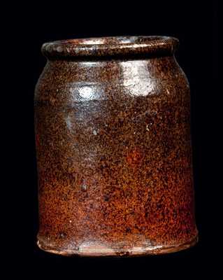 Rare Lead-Glazed Redware Jar Impressed OTT, Frederick, MD