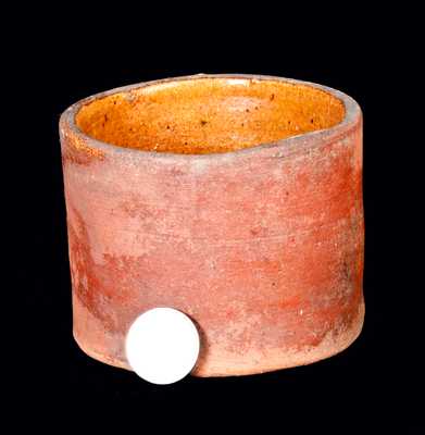 Rare Small Redware Cup Impressed OTT, Frederick, MD