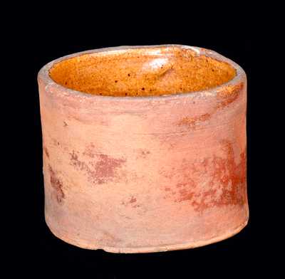 Rare Small Redware Cup Impressed OTT, Frederick, MD