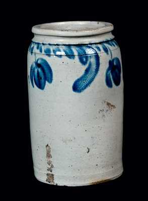 Cobalt-Decorated Stoneware Jar, Baltimore or Eastern PA