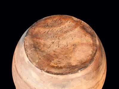 Scarce Redware Jar Signed 