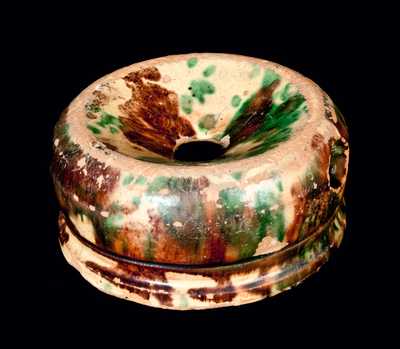 Shenandoah Valley Multi-Glazed Redware Spittoon