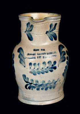 Rare Stoneware Pitcher with Philadelphia Advertising