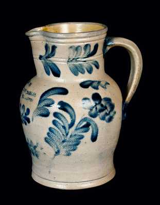 Rare Stoneware Pitcher with Philadelphia Advertising