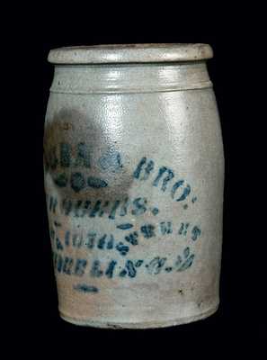 WHEELING, WV Stoneware Advertising Crock