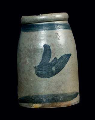 Western PA Stoneware Canning Jar with Flower