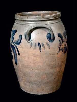 Three-Gallon Ovoid Pennsylvania Stoneware Crock