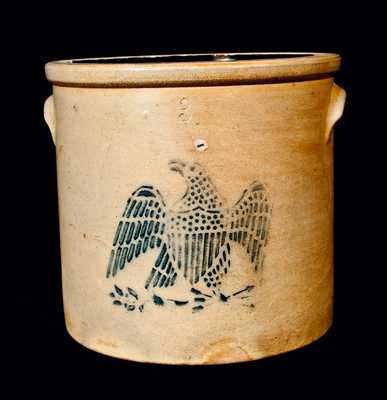 Stoneware Crock with Stenciled Eagle, Taunton, Massachusetts